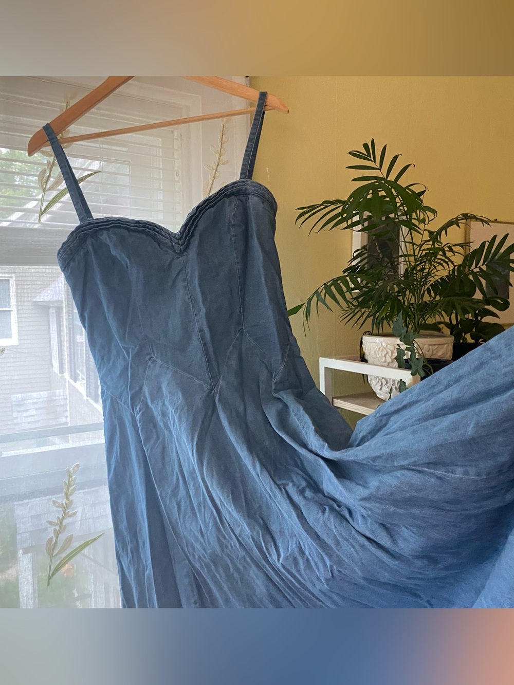 Free People | Structured Denim Maxi Dress